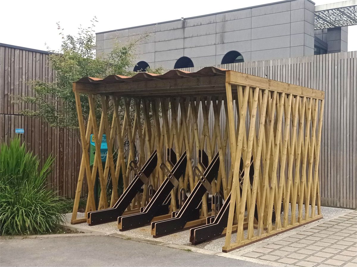 Création des abri-vélos PENTA chez Stallbois
