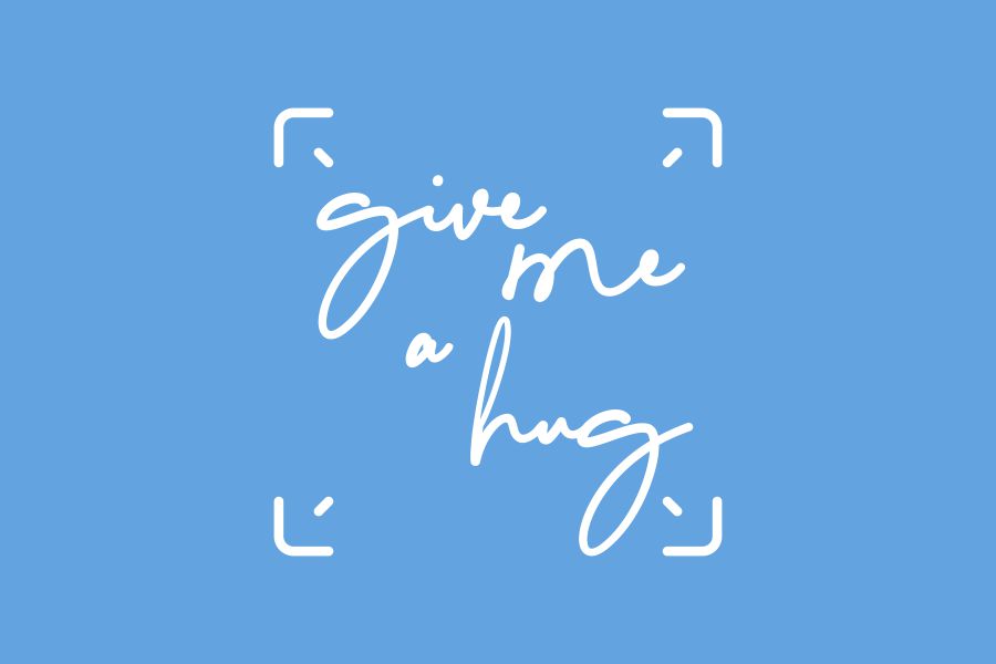 Identité et merchandising pour Angèle Hug - Give me a Hug
